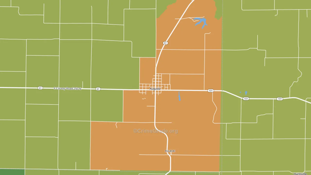 Augusta, IL Map of Drug-Related Crime Rates