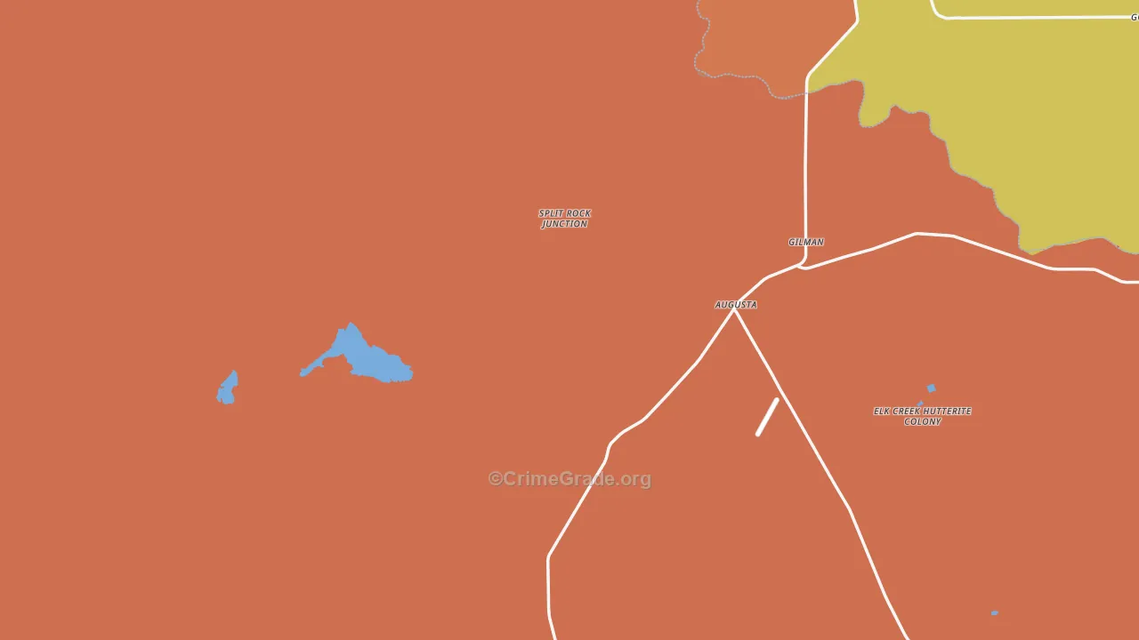 Augusta, MT Map of Drug-Related Crime Rates