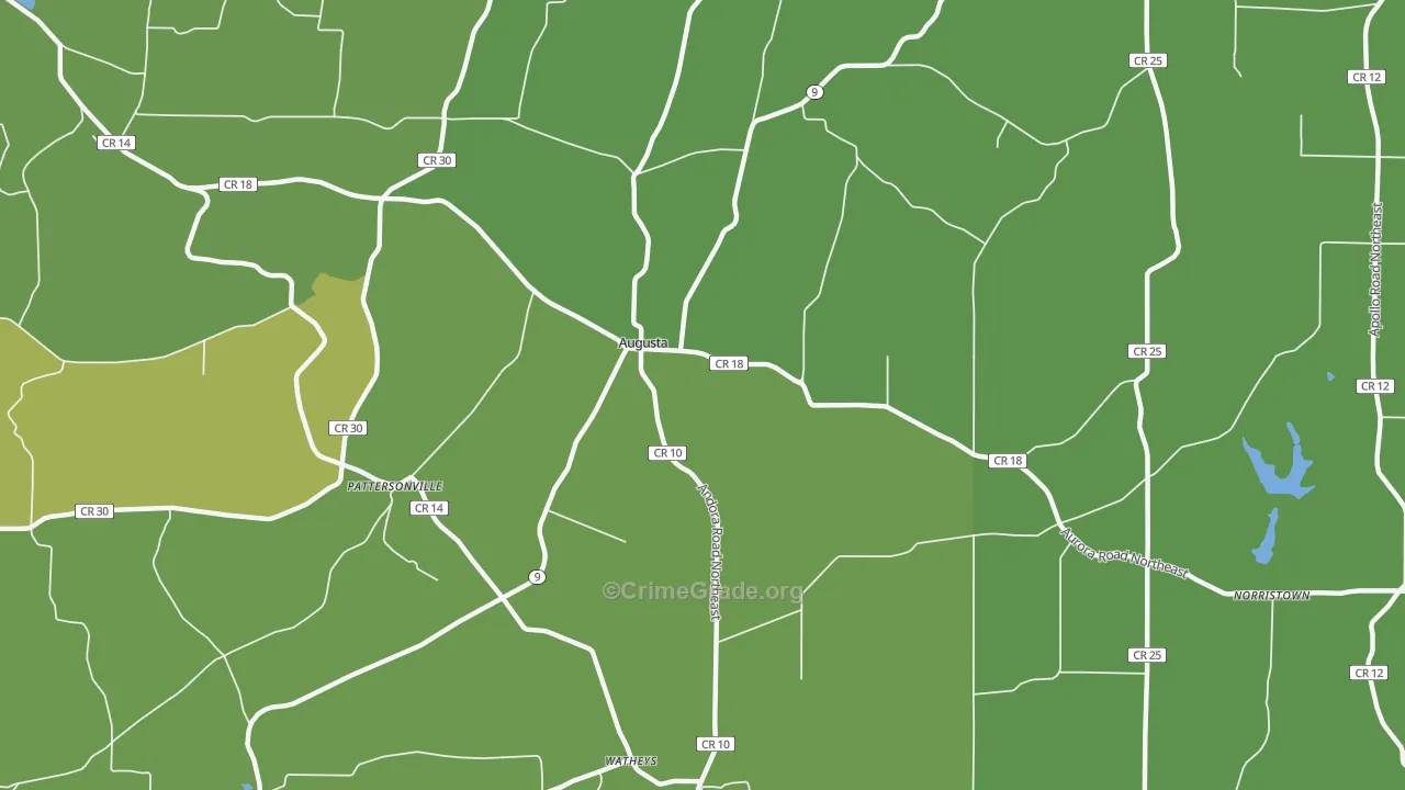Augusta, OH Map of Drug-Related Crime Rates