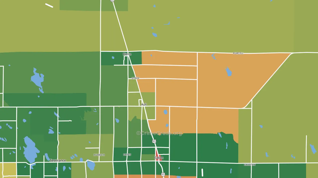 Ault, CO Map of Drug-Related Crime Rates