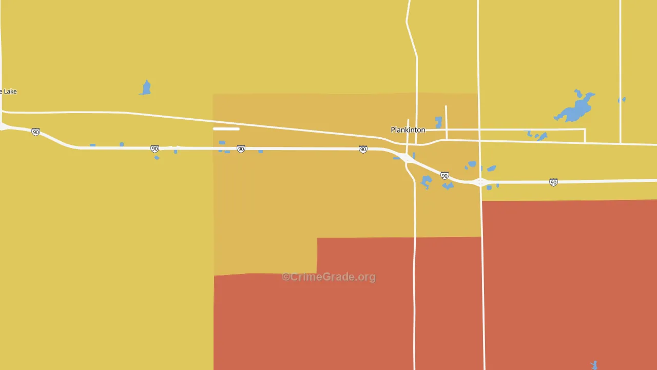 Aurora County, SD Map of Drug-Related Crime Rates