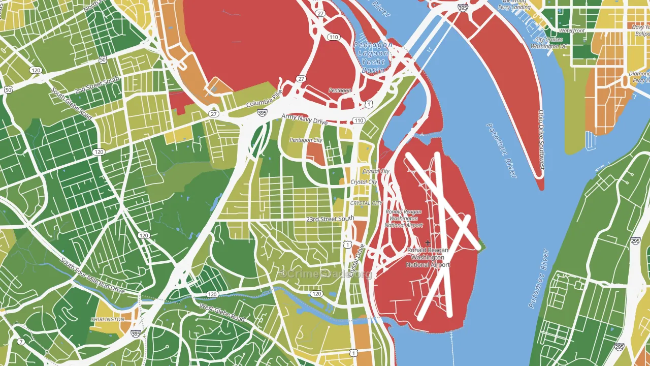 Aurora Highlands, Arlington, VA Map of Drug-Related Crime Rates
