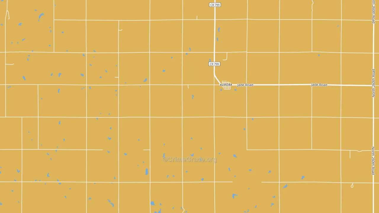 Aurora, KS Map of Drug-Related Crime Rates
