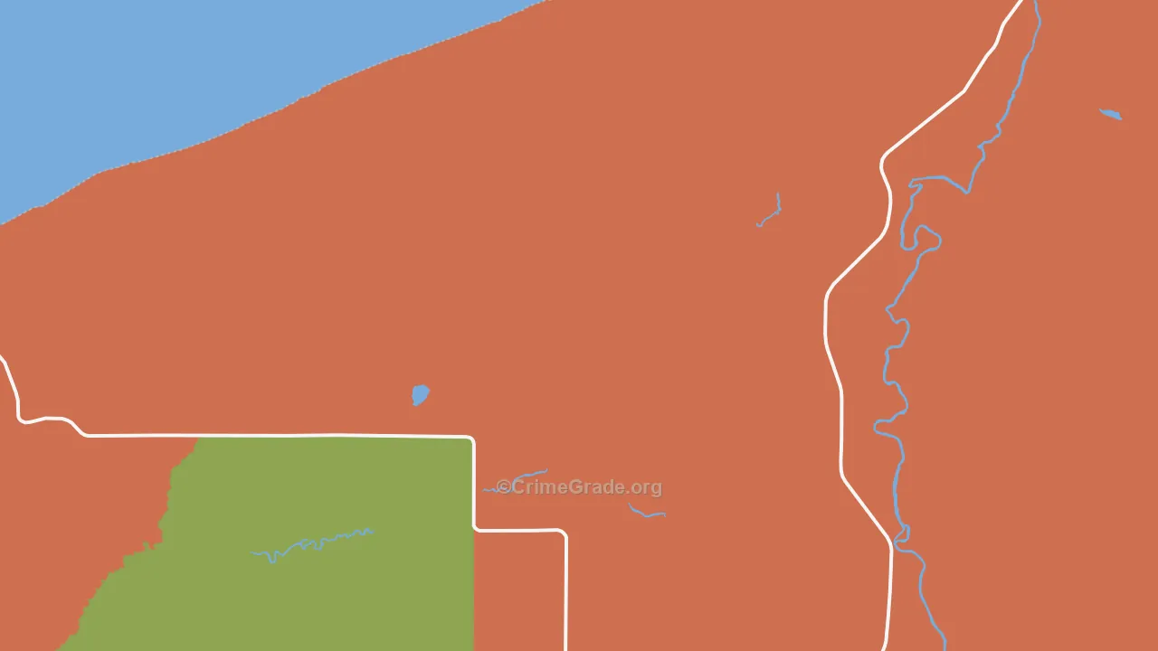 Auvinen Corner, MI Map of Drug-Related Crime Rates