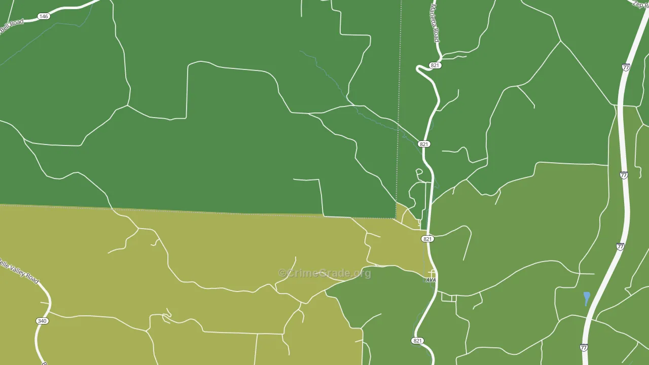 Ava, OH Map of Drug-Related Crime Rates