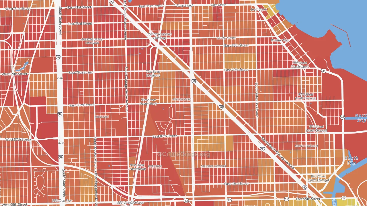 Avalon Park, Chicago, IL Map of Drug-Related Crime Rates