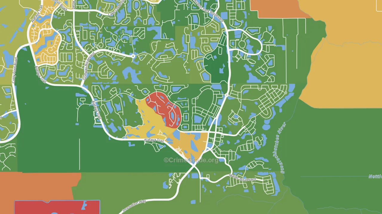 Avalon Park Northwest Village, Alafaya, FL Map of Drug-Related Crime Rates
