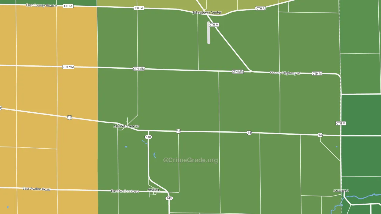 Avalon, WI Map of Drug-Related Crime Rates