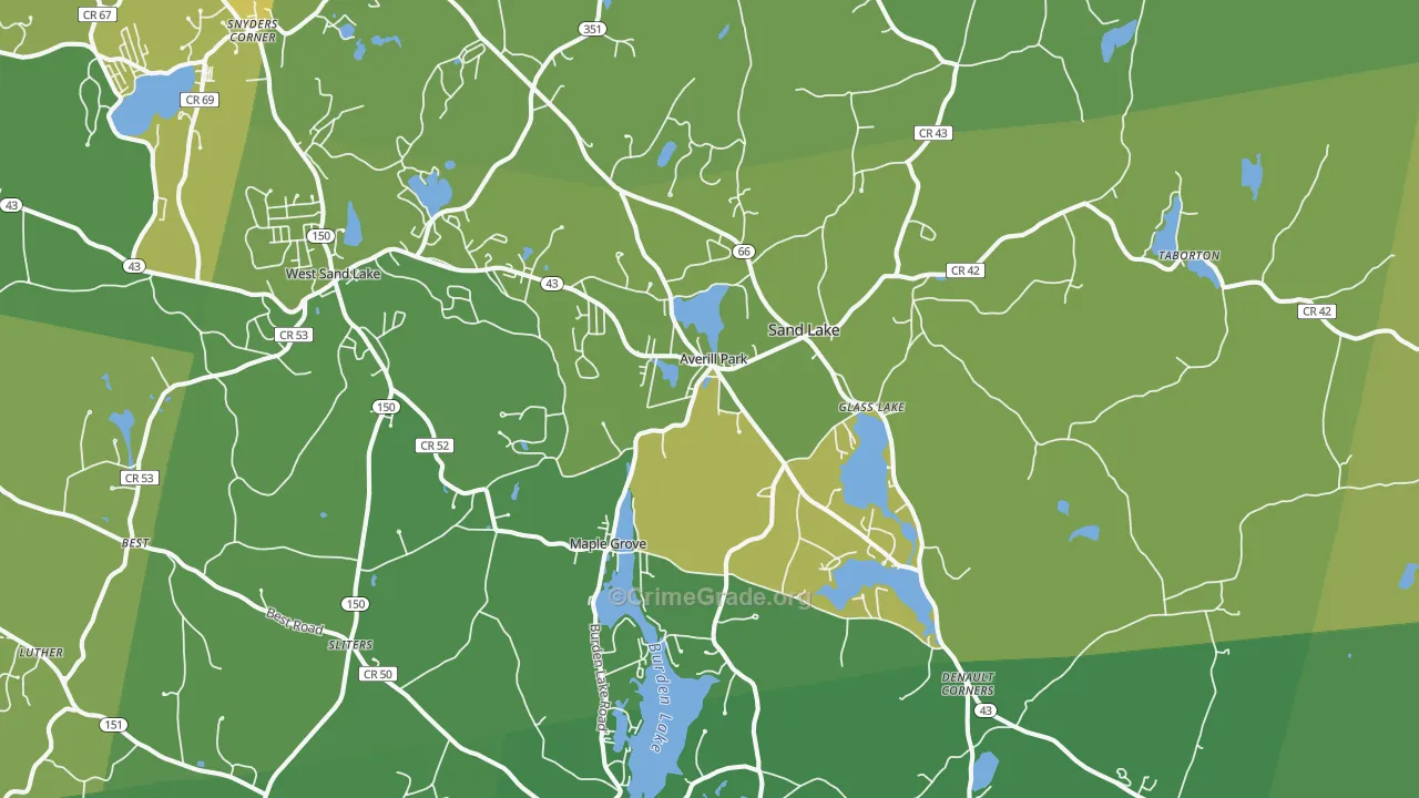 Averill Park, NY Map of Drug-Related Crime Rates