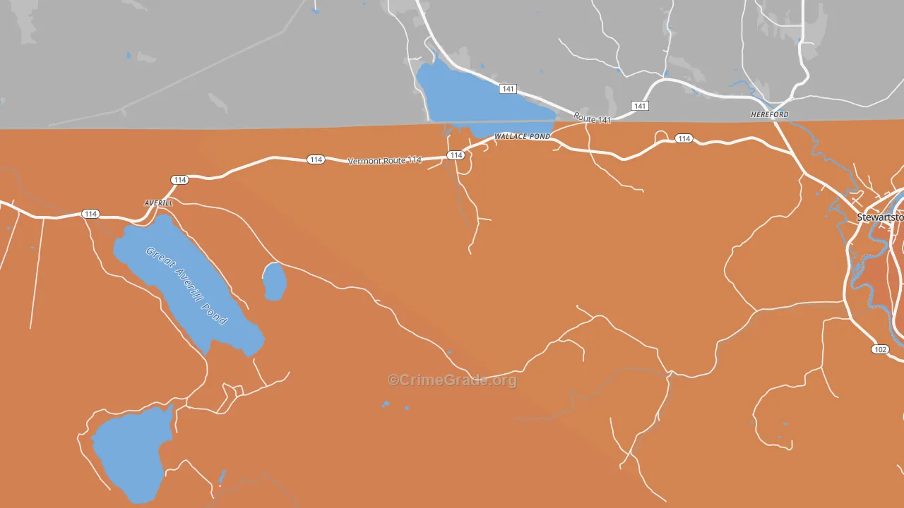 Averill, VT Map of Drug-Related Crime Rates