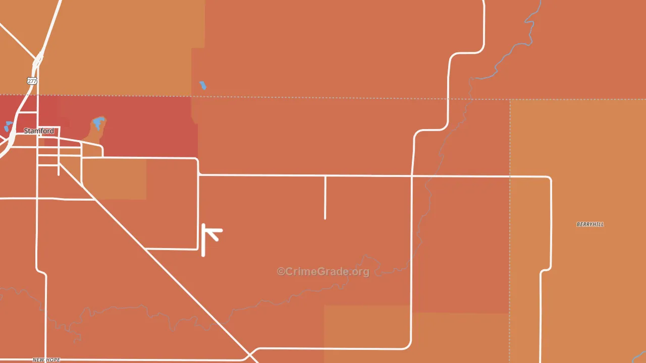 Avoca, TX Map of Drug-Related Crime Rates