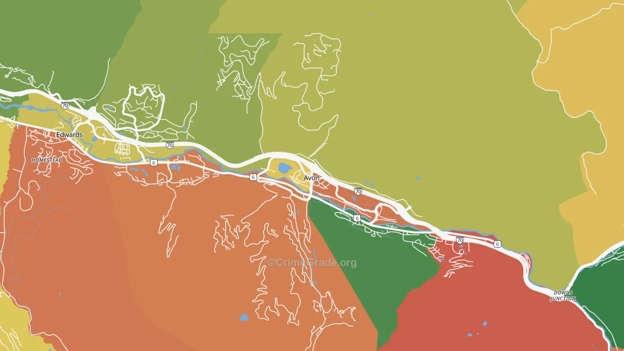 Avon, CO Map of Drug-Related Crime Rates