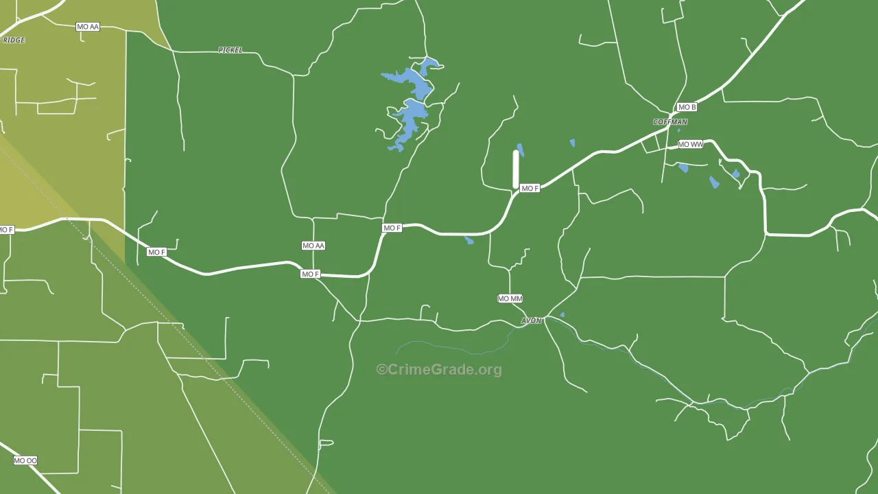 Avon, MO Map of Drug-Related Crime Rates