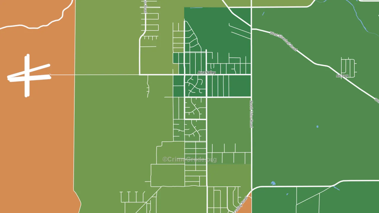 Avra Valley, AZ Map of Drug-Related Crime Rates