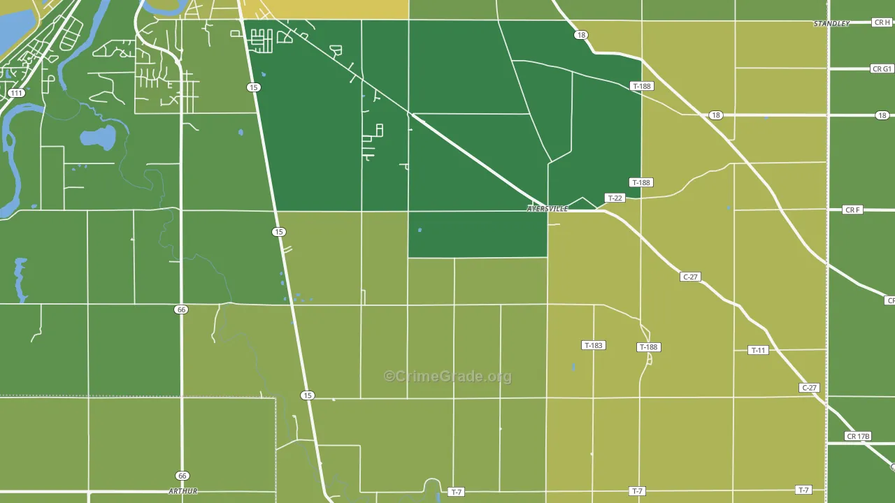 Ayersville, OH Map of Drug-Related Crime Rates