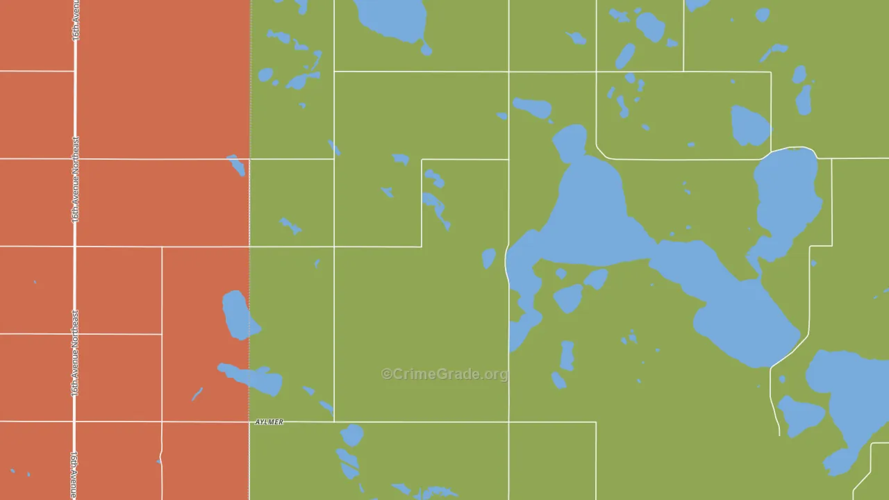 Aylmer, ND Map of Drug-Related Crime Rates