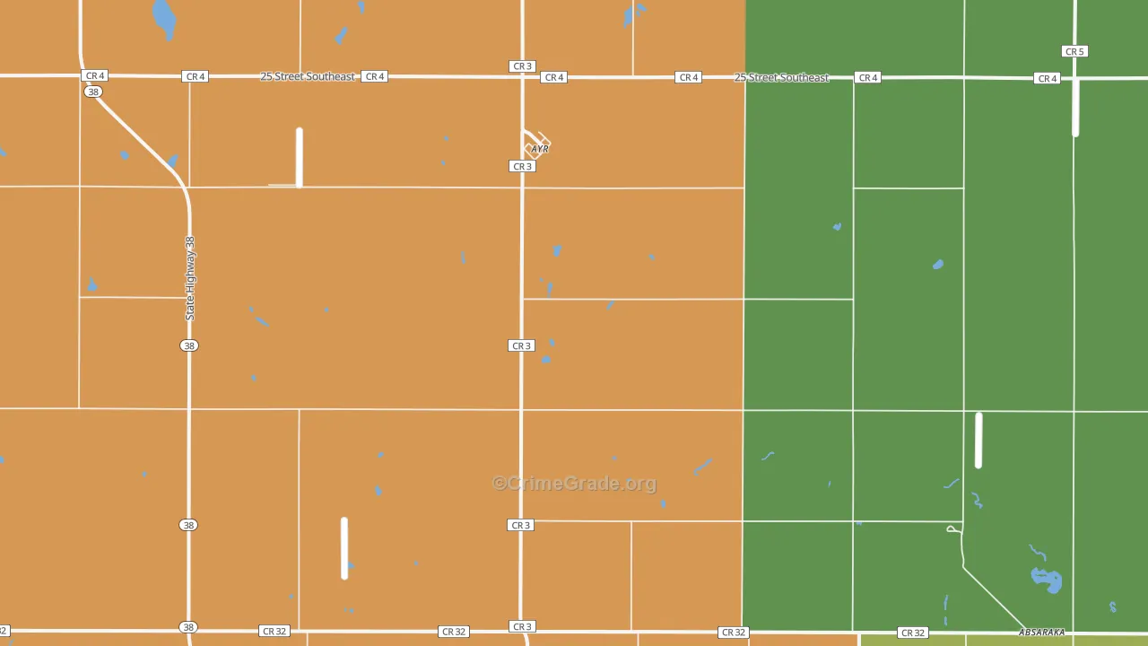 Ayr, ND Map of Drug-Related Crime Rates