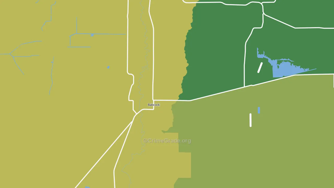 Babcock, WI Map of Drug-Related Crime Rates