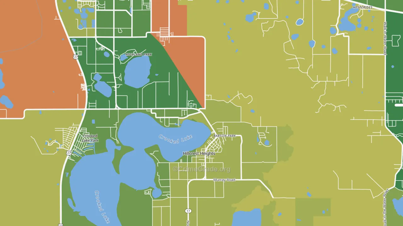 Babson Park, FL Map of Drug-Related Crime Rates