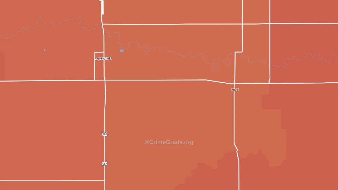 Baca County, CO Map of Drug-Related Crime Rates