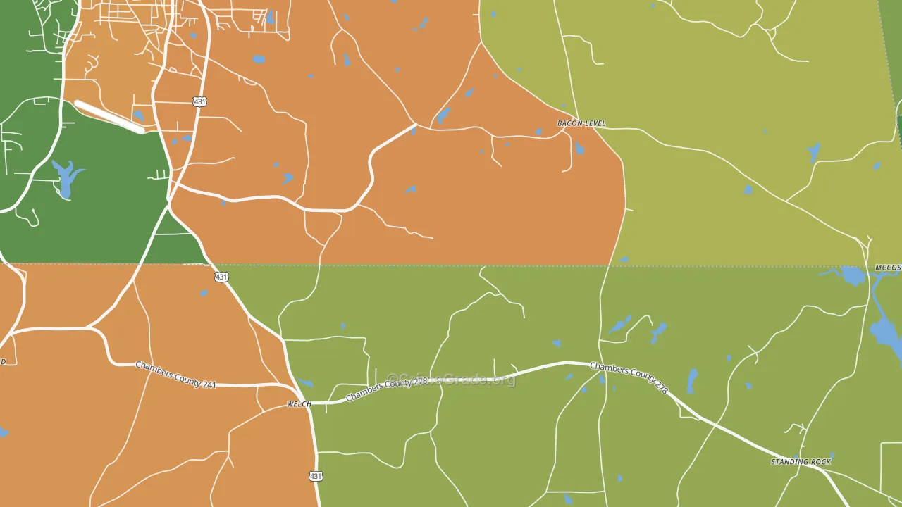 Bacon Level, AL Map of Drug-Related Crime Rates