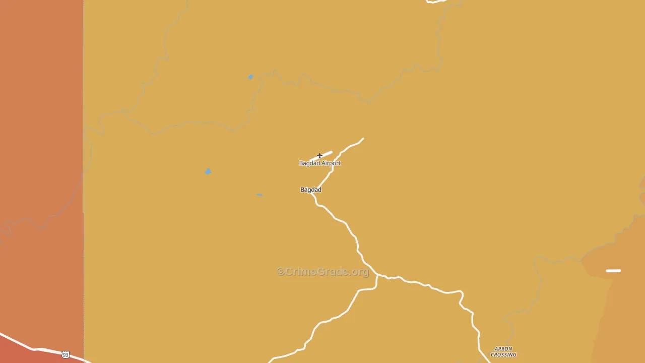 Bagdad, AZ Map of Drug-Related Crime Rates