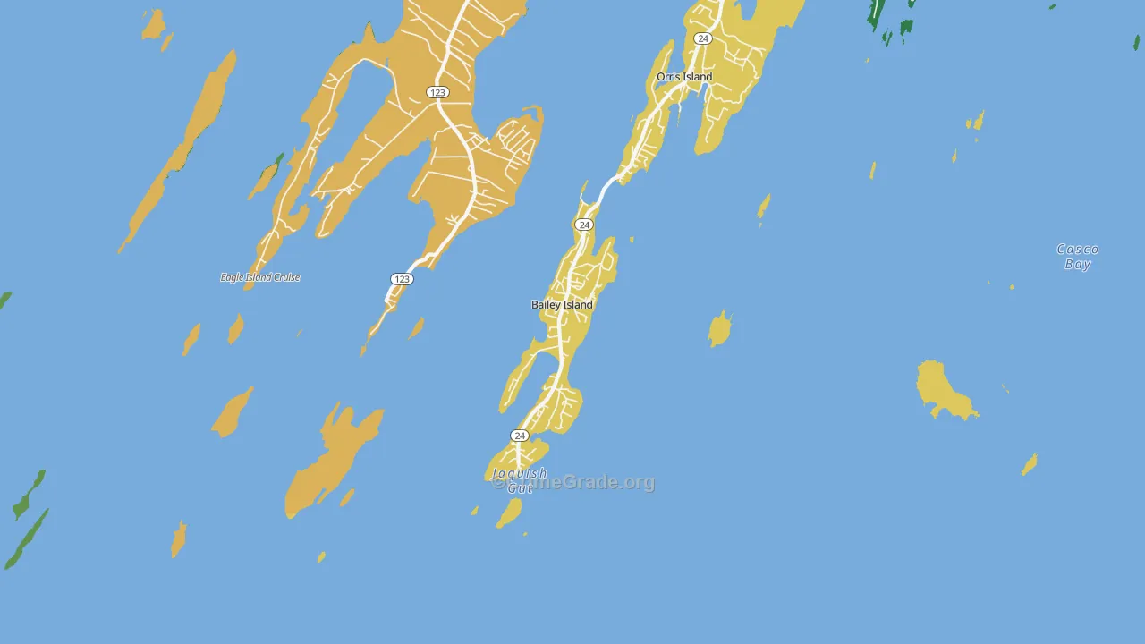 Bailey Island, ME Map of Drug-Related Crime Rates