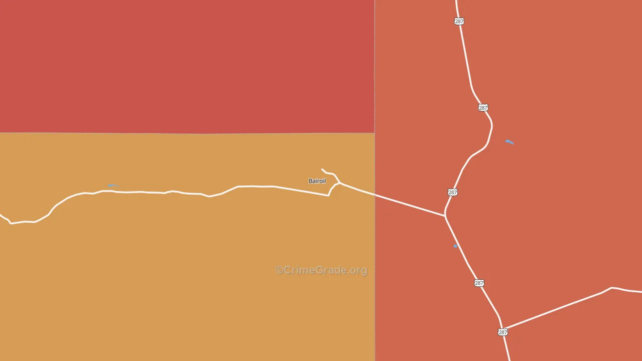 Bairoil, WY Map of Drug-Related Crime Rates