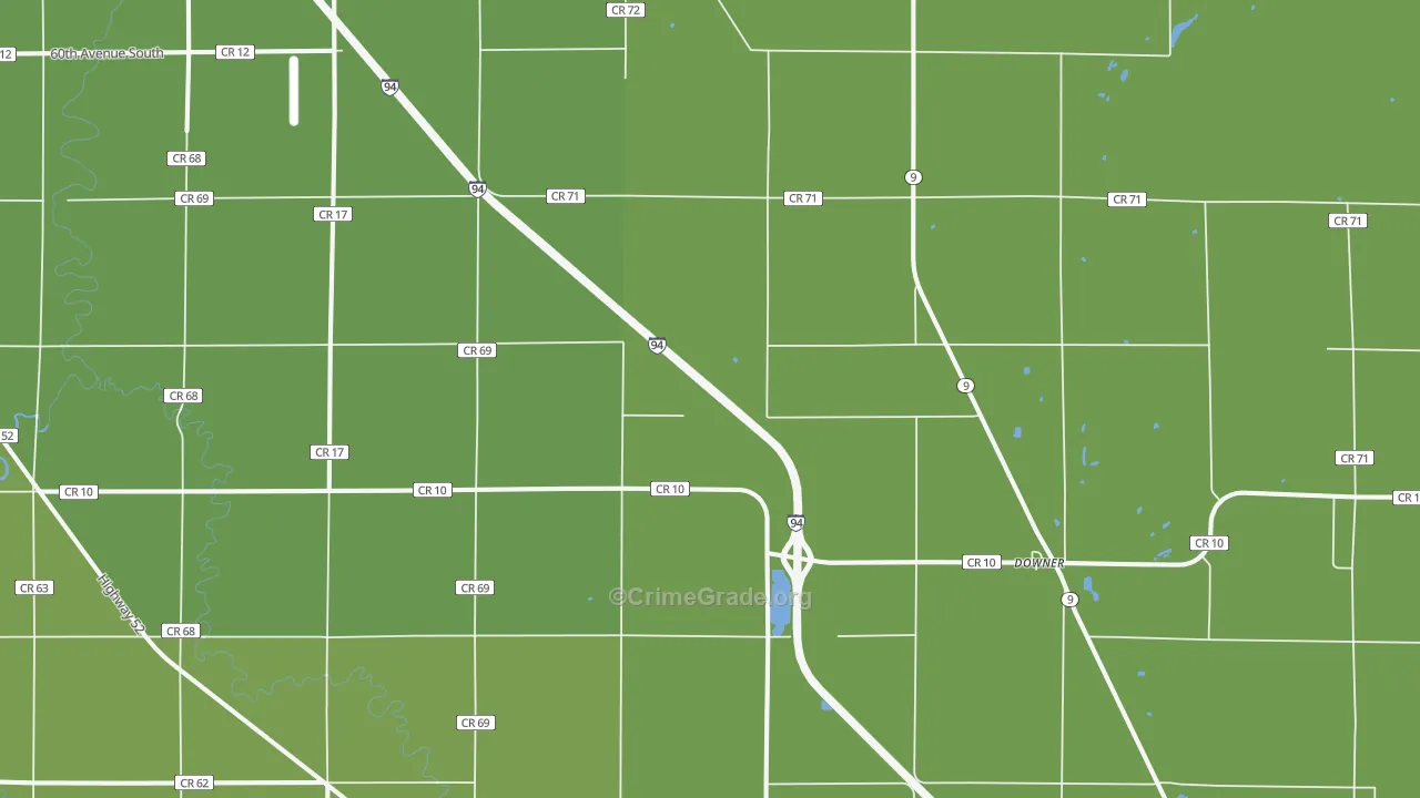 Baker, MN Map of Drug-Related Crime Rates