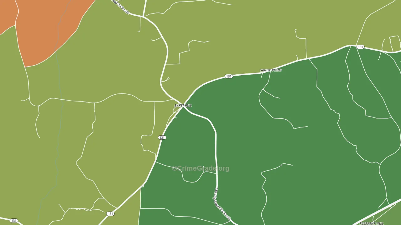 Bakerhill, AL Map of Drug-Related Crime Rates