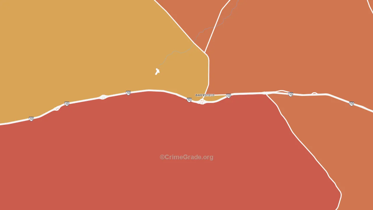 Bakersfield, TX Map of Drug-Related Crime Rates