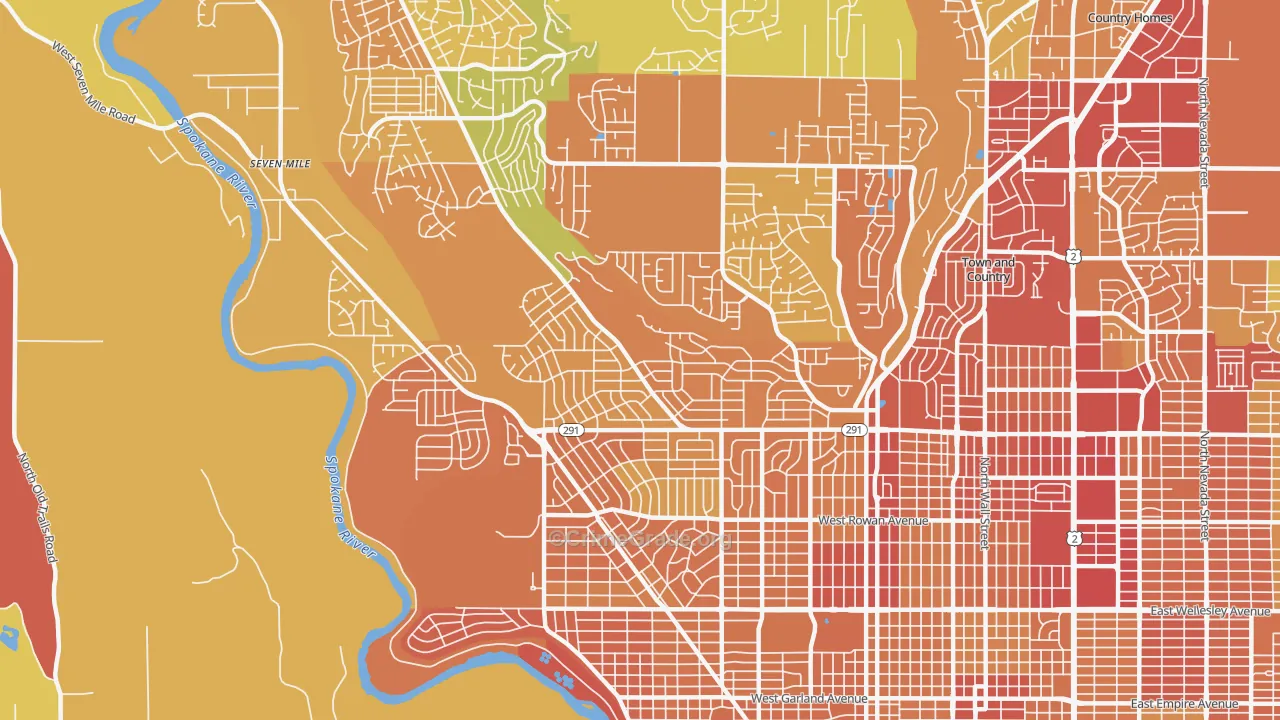 Balboa, Spokane, WA Map of Drug-Related Crime Rates