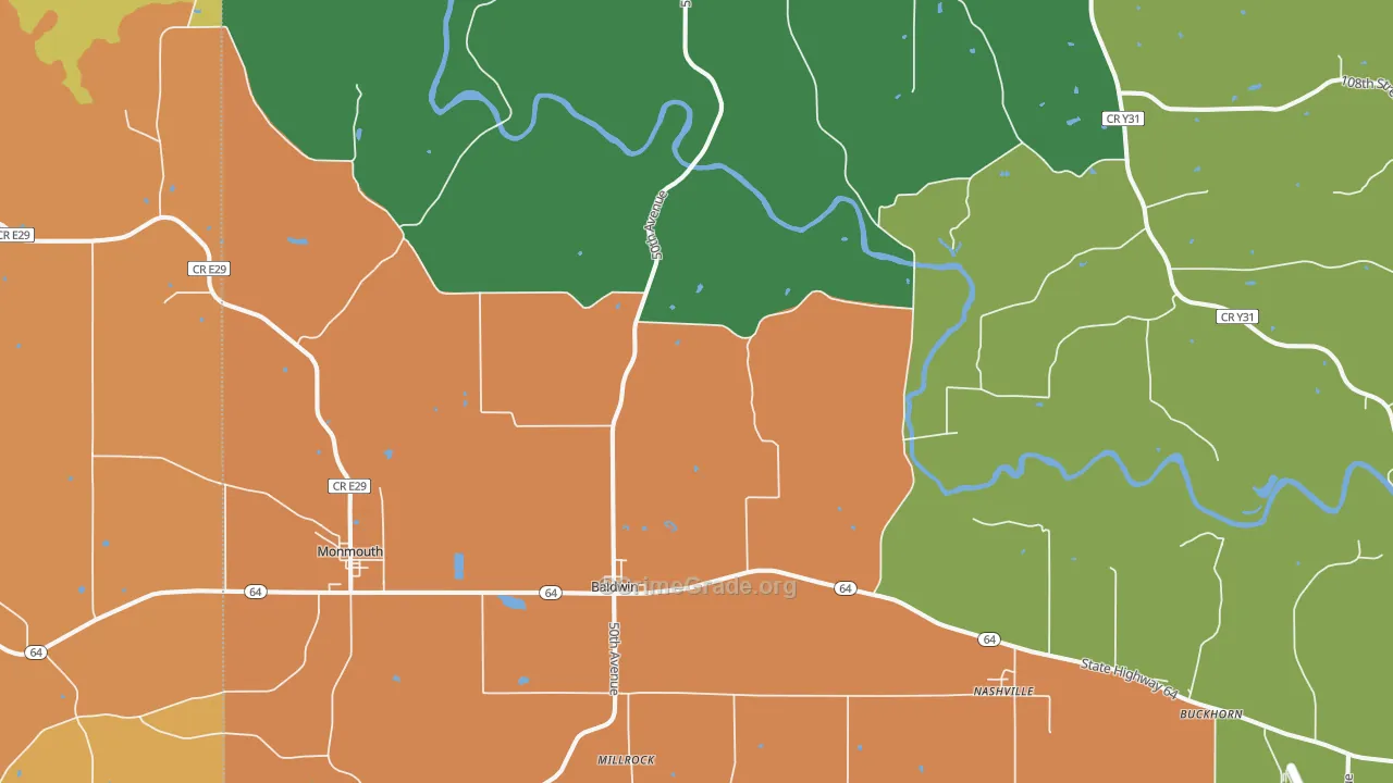 Baldwin, IA Map of Drug-Related Crime Rates
