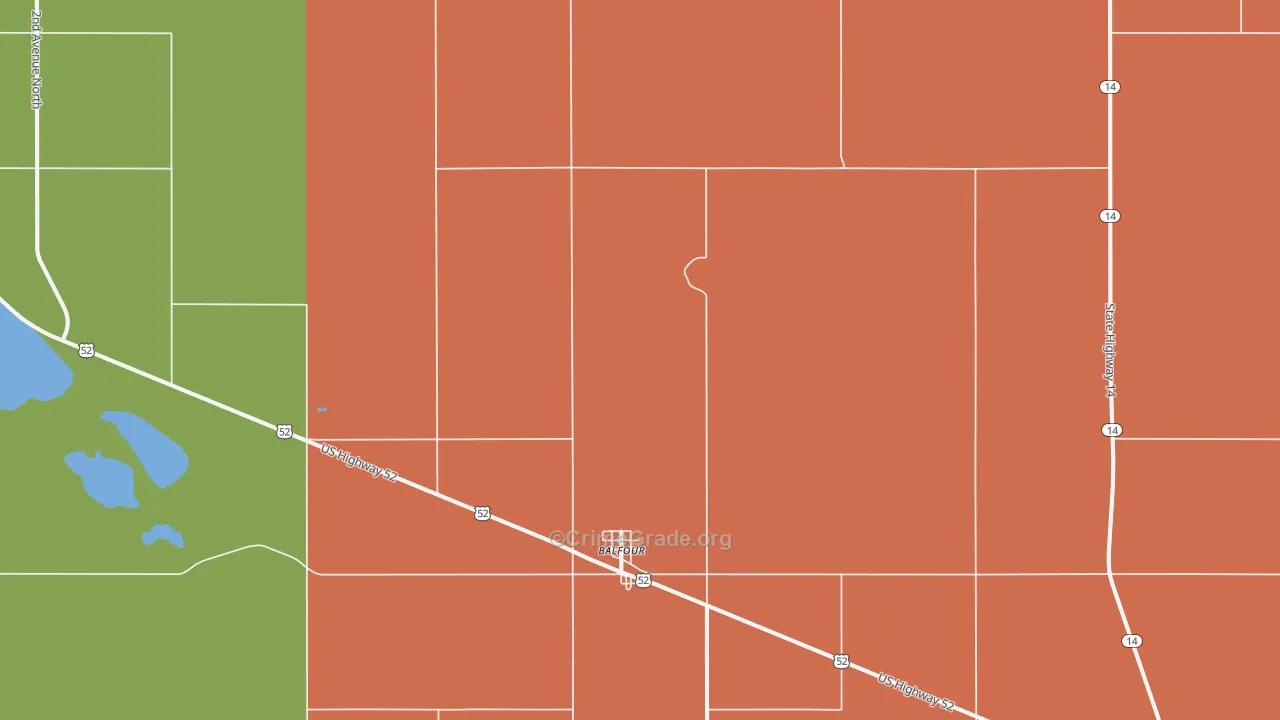 Balfour, ND Map of Drug-Related Crime Rates