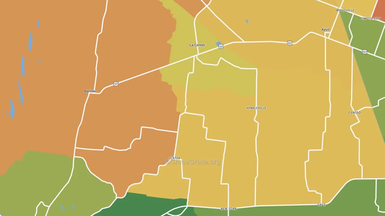 Ballard County, KY Map of Drug-Related Crime Rates