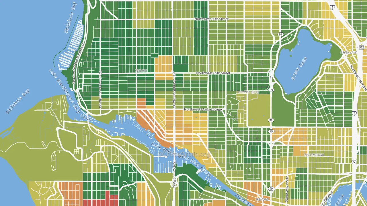 Ballard, Seattle, WA Map of Drug-Related Crime Rates