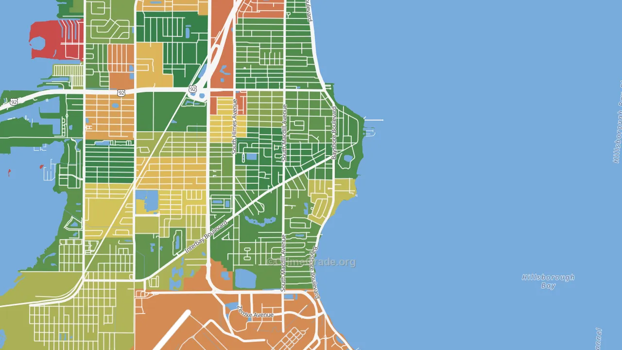 Ballast Point, Tampa, FL Map of Drug-Related Crime Rates