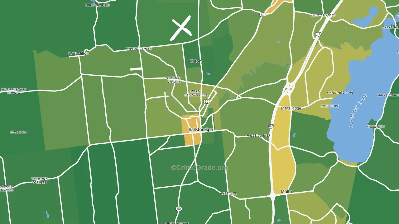 Ballston Spa, NY Map of Drug-Related Crime Rates