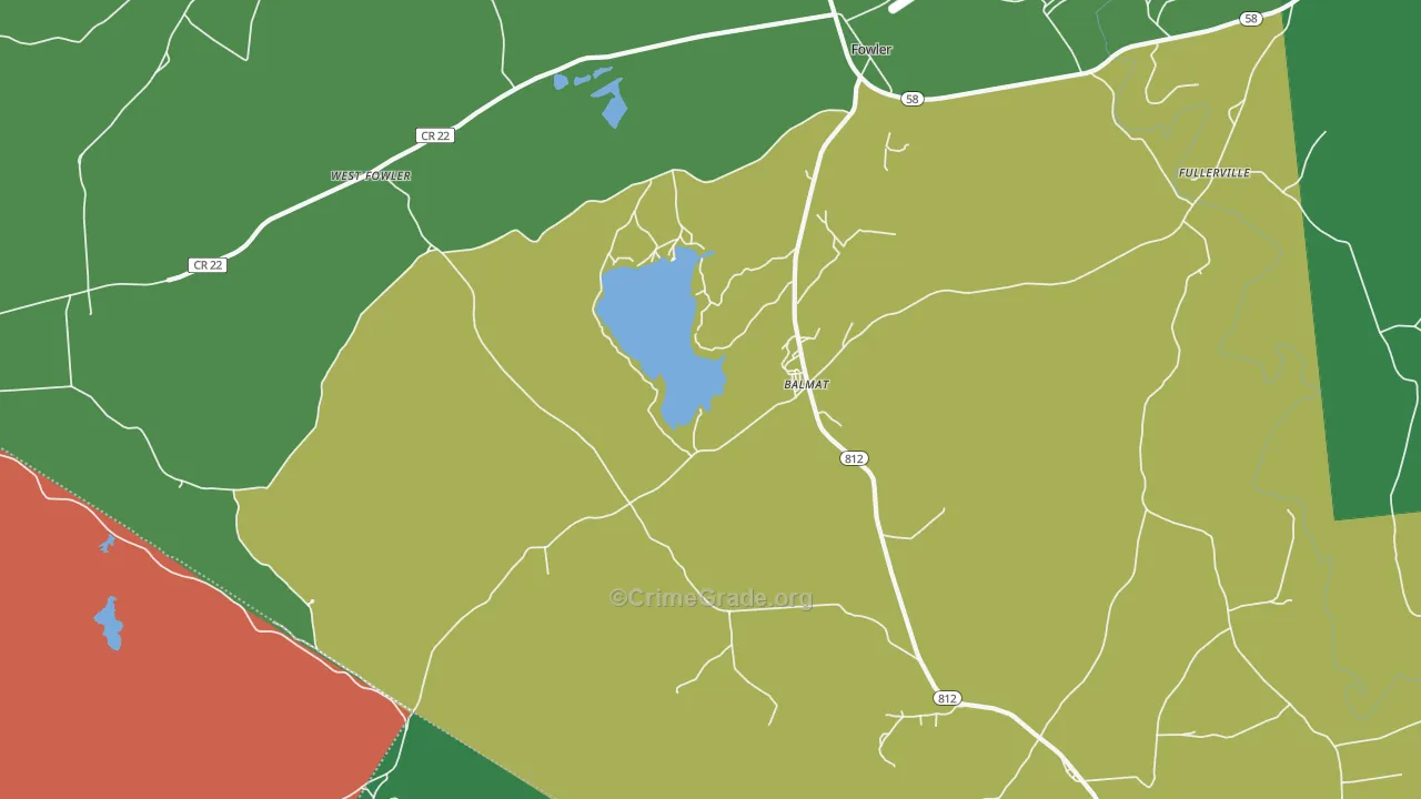 Balmat, NY Map of Drug-Related Crime Rates