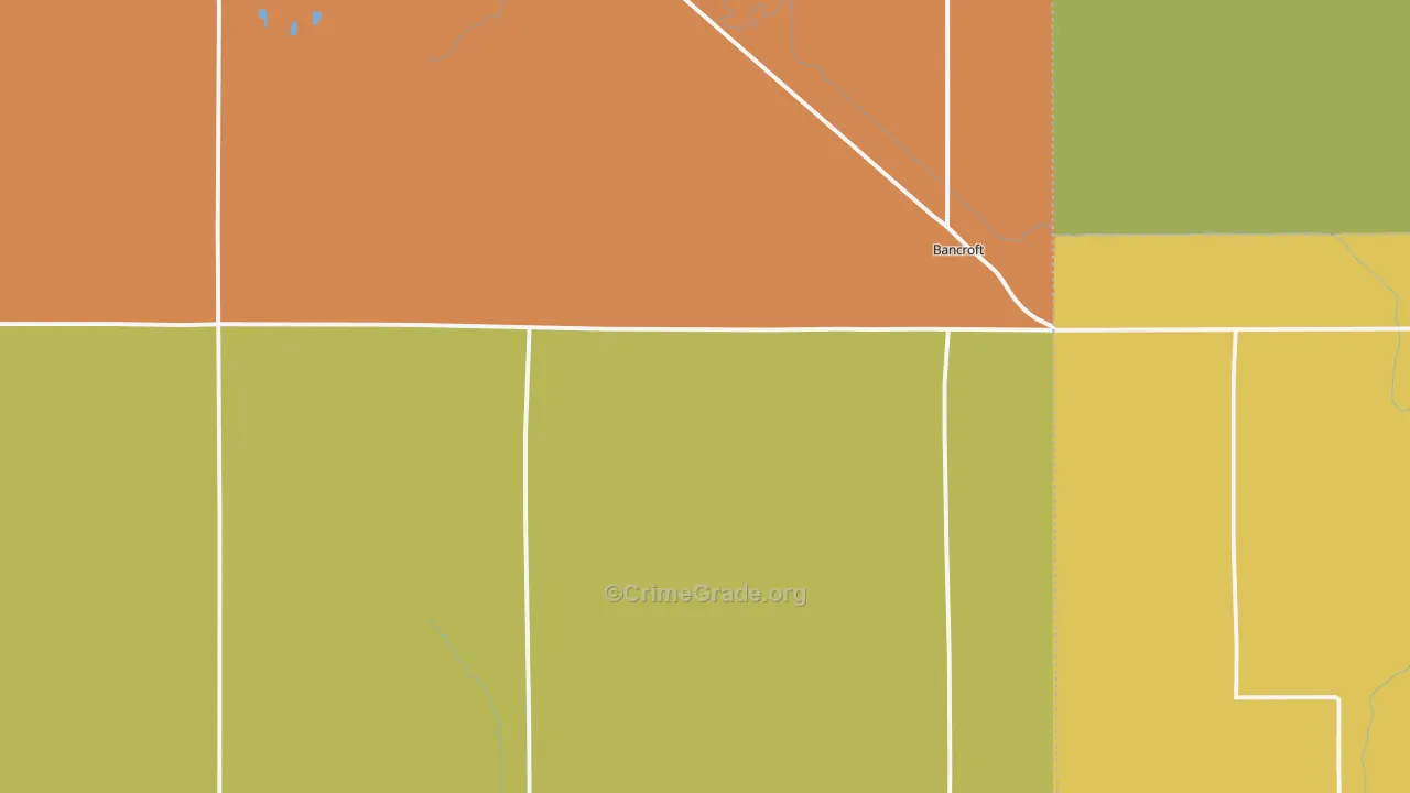 Bancroft, NE Map of Drug-Related Crime Rates