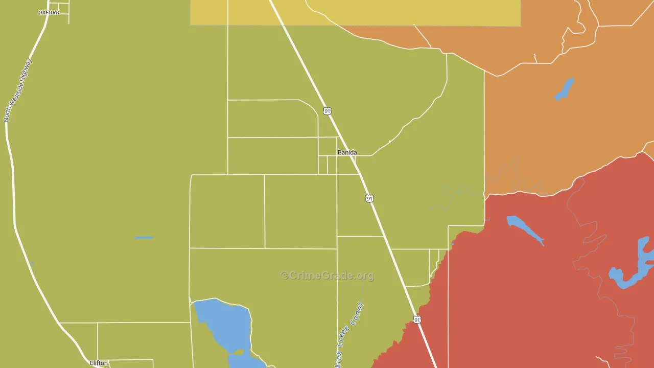 Banida, ID Map of Drug-Related Crime Rates