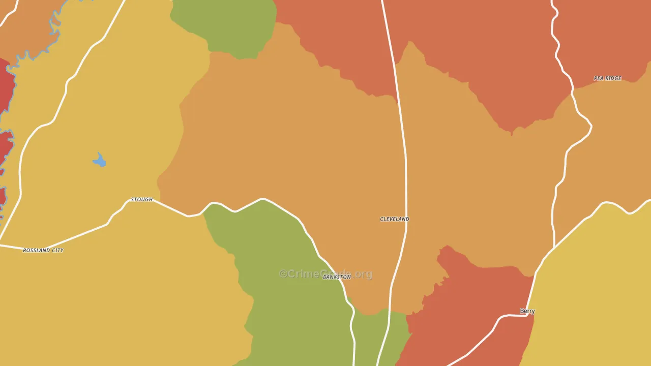 Bankston, AL Map of Drug-Related Crime Rates
