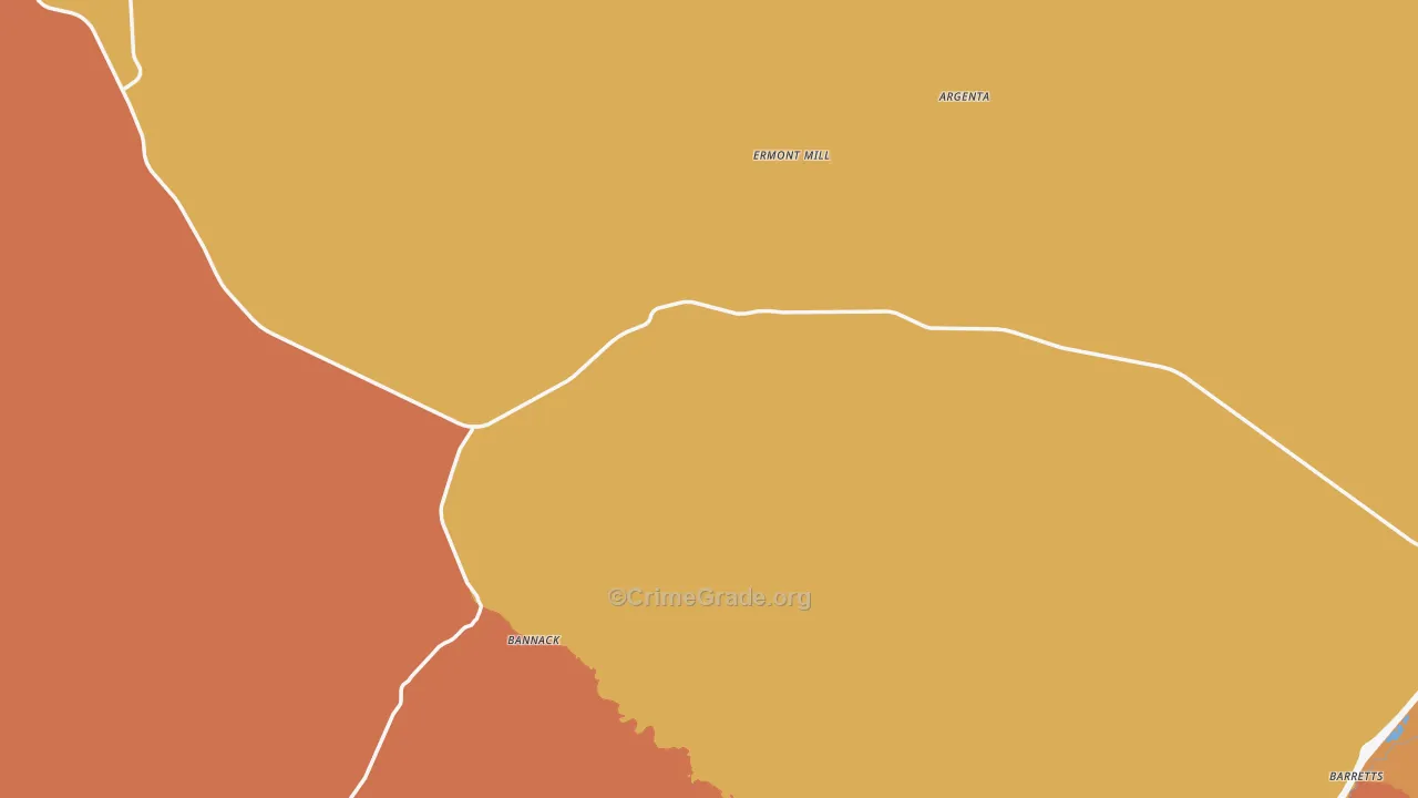 Bannack, MT Map of Drug-Related Crime Rates