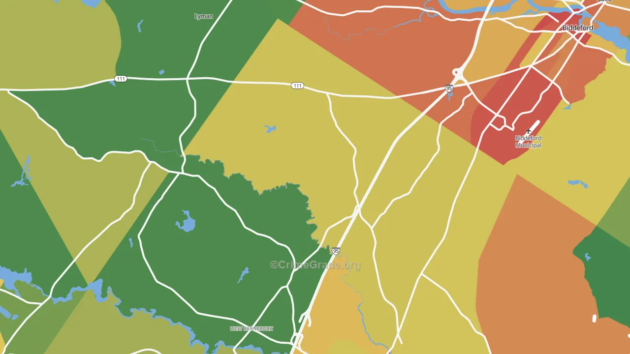 Bar Mills, ME Map of Drug-Related Crime Rates