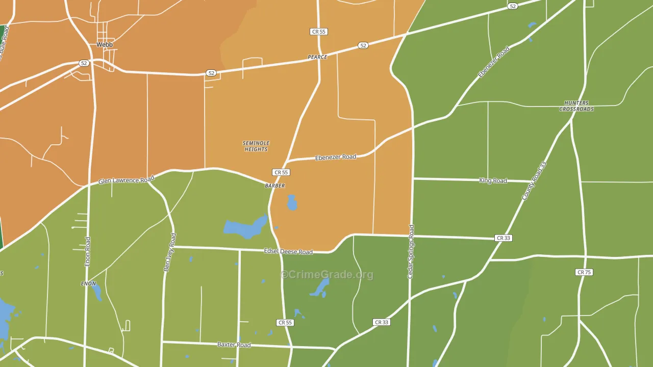Barber, AL Map of Drug-Related Crime Rates