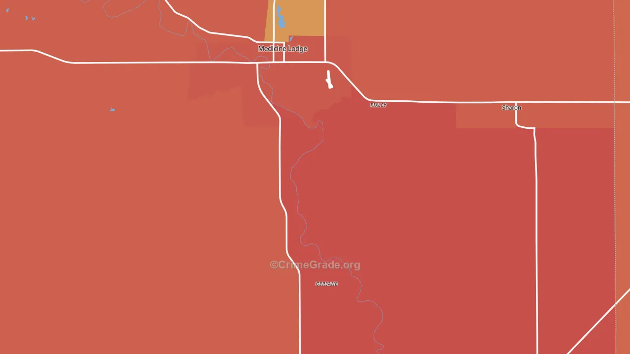 Barber County, KS Map of Drug-Related Crime Rates
