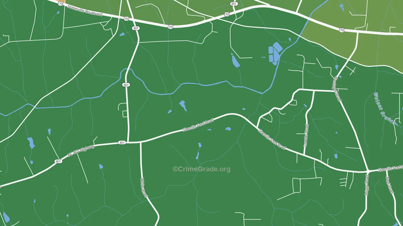 Barber, NC Map of Drug-Related Crime Rates