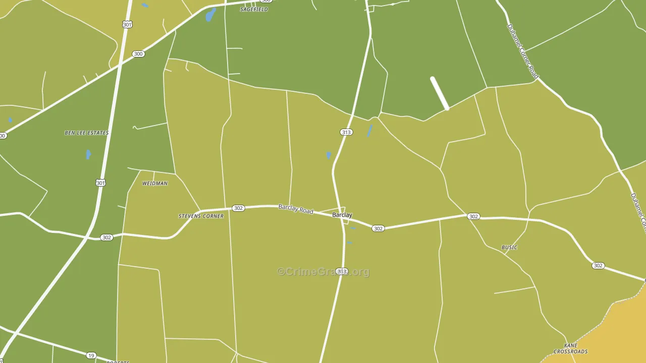 Barclay, MD Map of Drug-Related Crime Rates