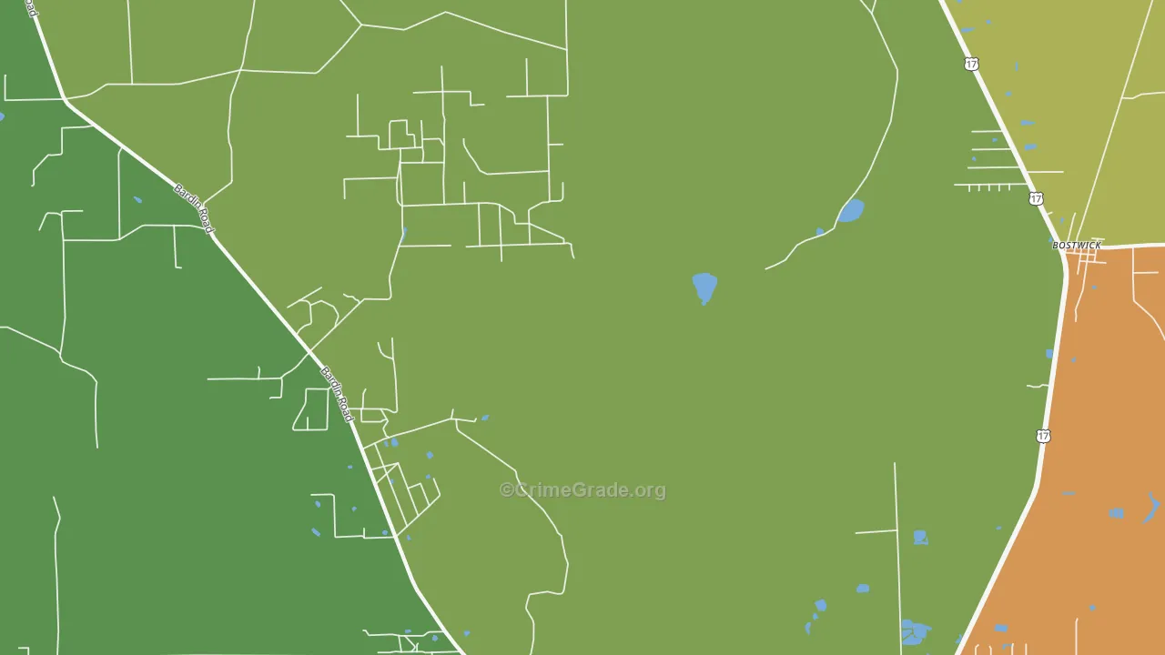 Bardin, FL Map of Drug-Related Crime Rates
