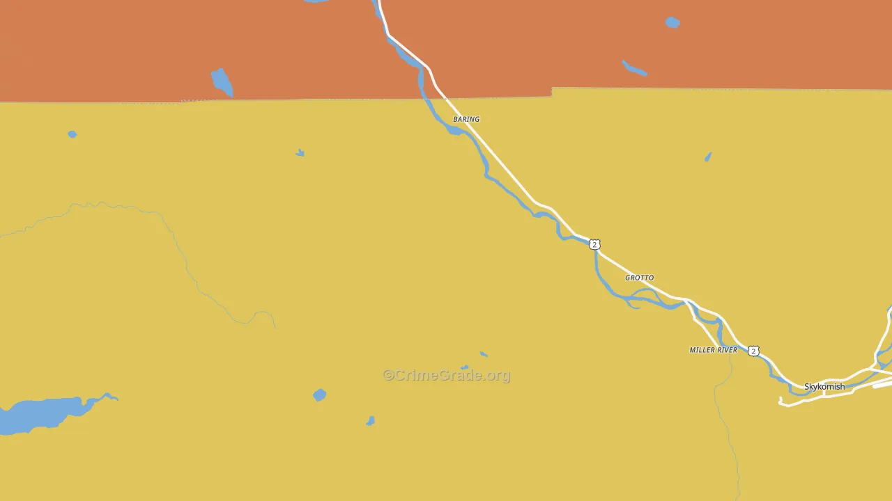 Baring, WA Map of Drug-Related Crime Rates